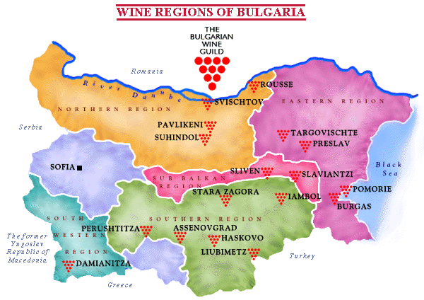 Bulgarijos vynų regionai